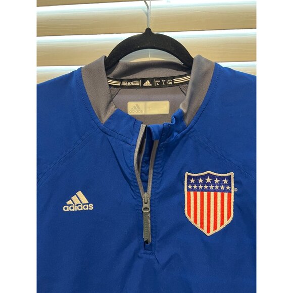 Adidas Team USA 1/4 Zip Pullover - Size L - Picture 2 of 4